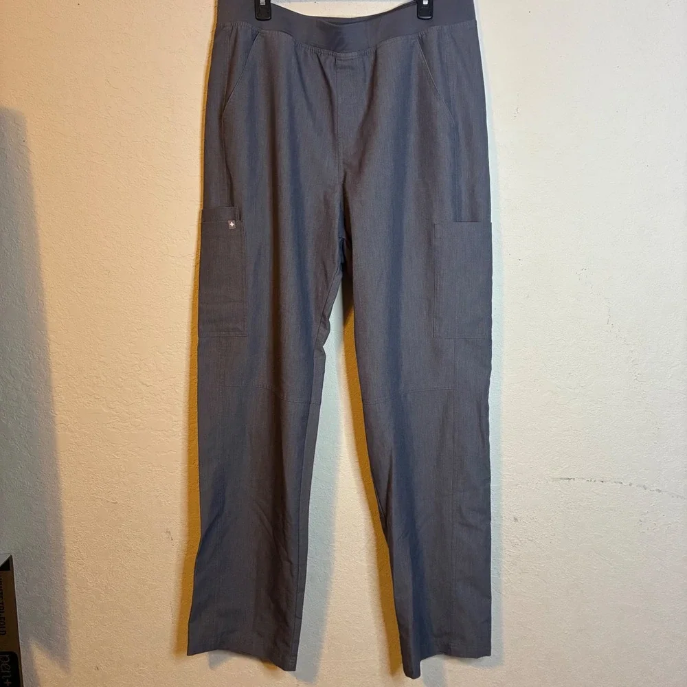 Figs Tech Collection Men's T2001T Gray Scrubs Set Top Pants XXL Leon Axim Cargo